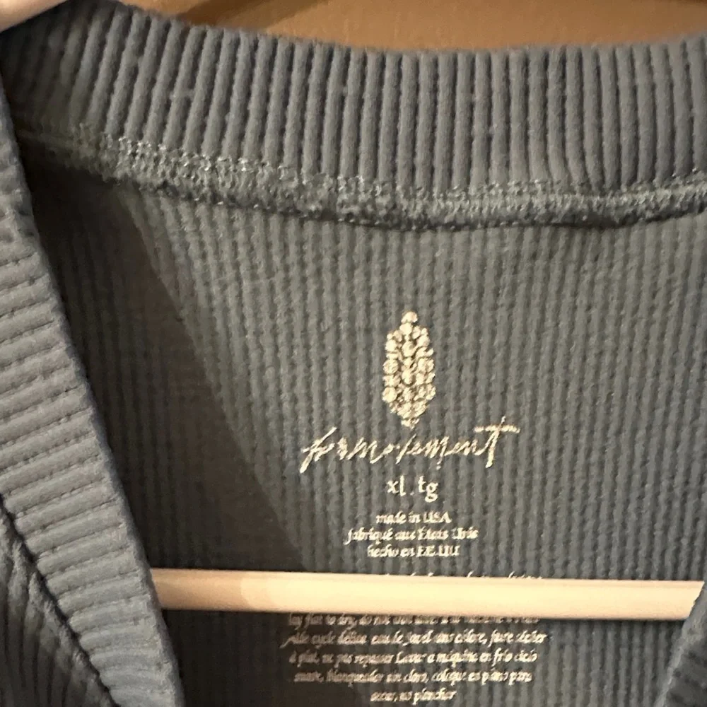 Free People Women’s Ribbed Blue Tank Top